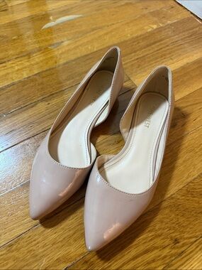 Nine West Blush Patent Pointed-Toe Flats